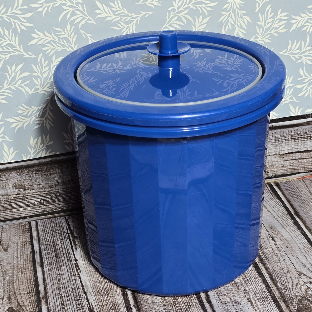 Vintage Tupperware Ice Bucket Blue 1683-3, 1684-2, 1418-1